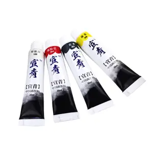 Artecho cat air Cina, set 18 warna dalam tabung plastik 12ml * 18 buah/0.4oz * 18 buah untuk lukisan tradisional Cina
