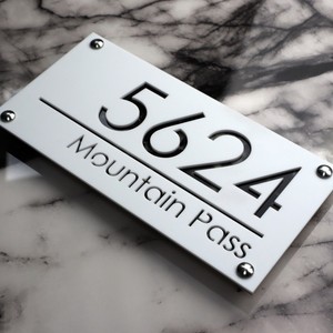 Targhe Personalizzate in Acciaio Inox per Numeri di Porta, Insegne con Nome dell'Hotel, Segnali con Numero della Stanza, Targhette per Edifici - Product Image 2