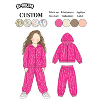 Ensemble de vêtements pour filles avec paillettes, sweat-shirt et pantalon pour enfants, ensemble de survêtement tendance, costume de danse pour fête, vêtements pour enfants, fabricant OEM