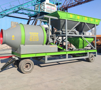 Centrale à béton mobile électrique 45m3/h avec moteur, 2 silos à granulats, système de chargement par trémie, centrale à béton portable