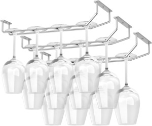 <span class=keywords><strong>Prix</strong></span> d'usine montage mural en métal suspendu armoires de cuisine porte-verre à boire suspendu verre à vin présentoir - Product Image 1
