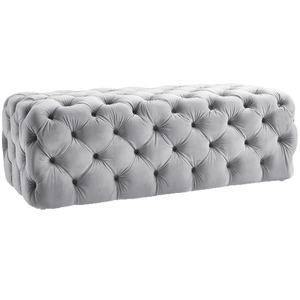 European Style Design Velvet Ottoman Bench Fabric Upholstered <strong>Chesterfield</strong> <strong>Footstool</strong> Ottomans - Product Image 3
