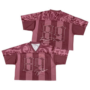 เสื้อครอปไซส์ใหญ่เข้ารูปแบบอเมริกันเสื้อถักลายสไตล์อเมริกันเสื้อผ้าแนวสตรีท - Product Image 1