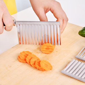 Stainless Steel Wavy Knife Potato Slicer French Fry Cutter Multi Functional Vegetable Cutter Easy To Clean Hand Wash Only - Product Image 3