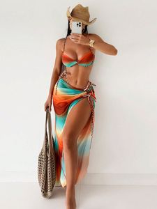 PASUXI Bikini de Lujo de Tres Piezas para Dama Talla Grande, Traje de Baño Sexy para <span class=keywords><strong>Mujer</strong></span> 2025, Ropa de Playa y Baño para Mujeres - Product Image 5