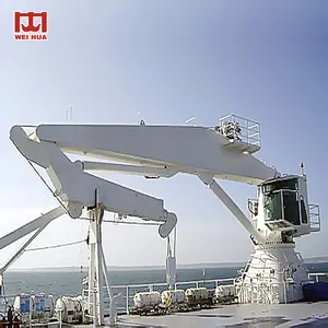 Tugas berat 3t hidrolik davite laut derek kapal dek crane 20 ton 25 ton knuckle boom derek lepas pantai
