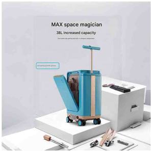 Valise Bagage Polycarbonate Cabine Bleu Petite Poussette Moi Extensible Valise à Vérifier Bluetooth - Product Image 4