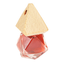 Diffuseur de parfum pour voiture en verre de 8 ml, flacon suspendu, conteneur de parfum carré à col rond, désodorisant d'air, bouchon argenté ou noir