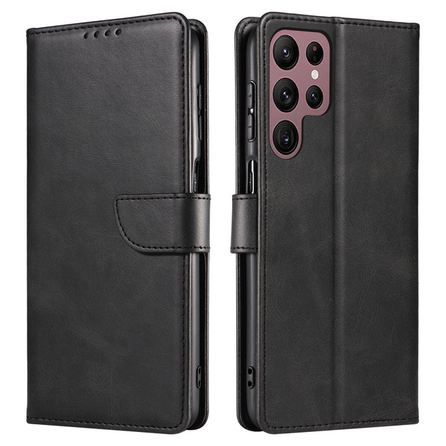 Back Cover Leather Case Wallet for Samsung Galaxy S26 Edge Leather Magnetic Flip Cover Case for Galaxy S23 S24 S25 Wallet Case