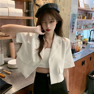 이신 여성 정장 세트 반팔 오피스룩 비즈니스 수트 솔리드 컬러 - Product Image 5