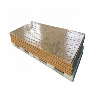 重荷重用地面保護HDPE黒色マットプラスチックシートグランドマット - Product Image 1