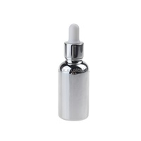 Vente en gros de flacons compte-gouttes en verre argenté vides pour huiles essentielles, 10 ml, 15 ml, 20 ml, 30 ml, 50 ml, 100 ml