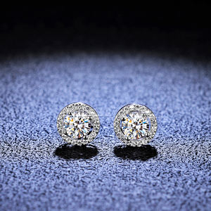 <span class=keywords><strong>Prix</strong></span> d'usine Boucles d'oreilles en forme de bois de cerf S925 Moissanite Diamant 5mm Rond Cœur et Flèches Clous d'oreilles Cadeau de la Saint-Valentin - Product Image 3