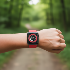 Montre connectée Myrva, écran LCD 28 mm, boîtier en alliage d'aluminium, bracelet en silicone, podomètre Bluetooth, appareil portable unisexe - Product Image 2