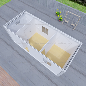 Marco listo Moderno 40 pies Ventana de vidrio de lujo 3 habitaciones Modular portátil Almacenamiento de dos dormitorios Fácil de montar Casas de contenedores - Product Image 6