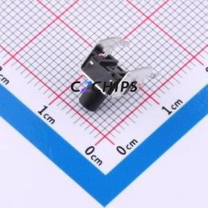 TS013-CBW0FH8.0 Tactile Switch Through hole-4P,7.5x7mm Switch Single Pole Single Throw Round Button 2.5N Right Angle Insert - Product Image 2