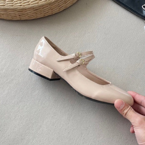 Nouvelles Chaussures Mary Janes Rouge Bourgogne à Talon pour <span class=keywords><strong>Femme</strong></span> avec Bride à Boucle, en Cuir Verni, Style Vintage <span class=keywords><strong>et</strong></span> Sexy - Product Image 6