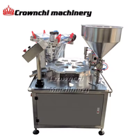Machine de remplissage et de scellage automatique pneumatique à 2 trémies en acier inoxydable pour boissons et aliments avec emballage en papier