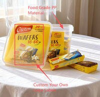 Boîte de rangement en PP, boîte d'emballage pour biscuits, conteneur alimentaire en plastique injecté avec votre propre logo