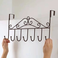 Crochets de rangement muraux pour porte arrière, crochets en fer forgé pour la maison et la chambre