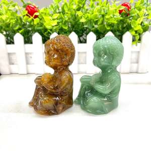 Prix d'usine, vente en gros de sculptures de <span class=keywords><strong>Bouddha</strong></span> en aventurine, pierre précieuse naturelle - Product Image 6