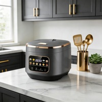 Cuisinière à riz multifonctionnelle 3L avec ouverture de couvercle en un clic, commande tactile et revêtement intérieur antiadhésif en acier inoxydable