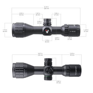 Mira Telescópica Táctica de Caza VictOptics 3-9x32 <span class=keywords><strong>1</strong></span>" Monotubo con Iluminación Roja y Verde - Product Image 6
