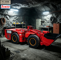 Chargeur minier électrique Tuoxing TC-200E 75KW, capacité nominale de 4 tonnes, volume de godet de 2 m³ pour une meilleure qualité de l'air souterrain et une économie d'énergie