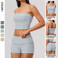 Nouvel ensemble de soutien-gorge de sport réversible en polaire et short taille haute sculptant le ventre et rehausseur de fesses pour femme, vêtements de sport respirants pour la gym