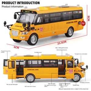 Modello pressofuso 1:32 scuolabus in lega di grandi dimensioni 5 con Design aperto funzione di rimbalzo <span class=keywords><strong>giocattolo</strong></span> per bambini - Product Image 3