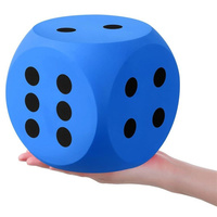 Cube en mousse souple vierge imprimé personnalisé de grands dés géants Eva balle anti-stress jeu éducatif dés en mousse PU