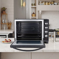 Four électrique d'appareil de cuisine de 2200w 60l pour la maison, four à pizza portatif multifonctionnel de support libre, four encastré d'acier inoxydable