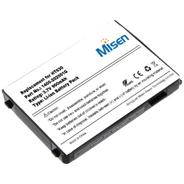Misen Hot Sale 3.7V 900mAh Rechargeable Replacement for Unitech HT630 HT650 PT630 PT630D PT650 Barcode Scanner Battery