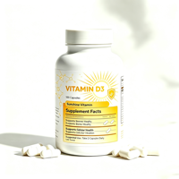 En stock Vitamine D3 50 000 UI Haute Puissance Complément Hebdomadaire pour Adultes 100 Capsules Sans Gluten