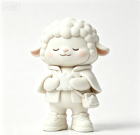 Figurine d'art de collection personnalisée en forme de mouton, statue de dessin animé en PVC et ABS, fabrication OEM en Chine, figurine personnalisée pour la vente en gros de produits de marque