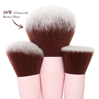 Ensemble de 15 pinceaux de maquillage de luxe vegan de haute qualité, doux au toucher, pour femmes, vente en gros, marque privée, rose, pour fards à paupières et fond de teint, idéal pour les voyages