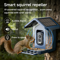 Mangeoire à oiseaux intelligente durable à énergie solaire en ABS avec caméra IA 2.5K HD, détection PIR, étanche IP66 pour l'observation des oiseaux et de la faune en extérieur