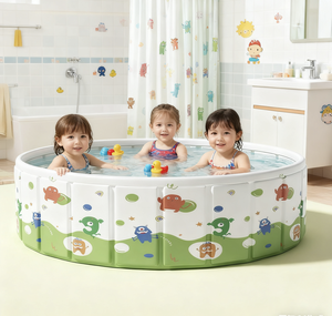 <span class=keywords><strong>Piscina</strong></span> Inflable Redonda Plegable de PVC Resistente y Portátil YANGCHEN de 30 mm de Grosor para Niños, Fácil Instalación Rápida con Tubo de Drenaje - Product Image 4