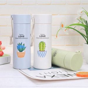 ขวดน้ำพลาสติกแบบใช้ซ้ำได้ แก้วน้ำเดินทางสองชั้น ขวดแก้วเกรดสำหรับอาหาร ทนความร้อน ใช้กับน้ำเดือดได้ พร้อมหูจับ - Product Image 5