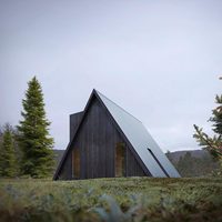 Kit de maison préfabriquée en bois, style bungalow, cabane de camping, maison de vacances, nouveau style, maison triangulaire, maison dans les arbres, magnifique maison de vacances
