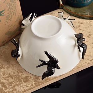 ชุดชามเซรามิกสไตล์โปรตุเกส รุ่น Swallow ดีไซน์สร้างสรรค์ ตกแต่งบ้านอย่างหรูหรา - Product Image 3