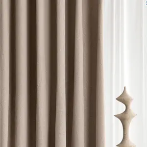 Простые элегантные затемняющие водонепроницаемые тканевые шторы для гостиной