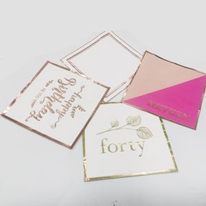 Servilletas de alta gama para hoteles y restaurantes con estampado en lámina dorada, ideales para fiestas de cumpleaños y otras ocasiones especiales. Estos - Product Image 4