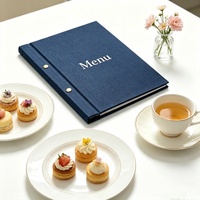Porte-menu en cuir PU avec reliure à vis, couverture d'impression de menu, porte-menu en cuir pour bar, hôtel, restaurant