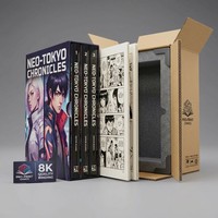 Impression de mangas de haute qualité avec couverture souple et revêtement UV haute brillance, service professionnel d'édition et de reliure de bandes dessinées