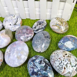 Großhandel Naturkristall hochwertig handgeschnitzt Meeres-Jaspis Palmstein Kristall für Heimdekoration