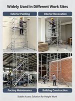 Système de cadre d'échafaudage Ringlock robuste pour la construction, pliable, haute résistance, en acier galvanisé avec roues