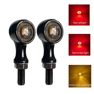 Luz Trasera Integrada LED Tres en Uno para Motocicleta, 12V, Mini, Retro, Modificada, con Intermitentes y Luz de Posición Delantera Ámbar - Product Image 3
