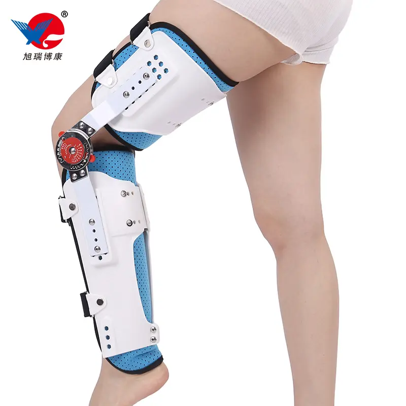 Perangkat bantuan rehabilitasi lutut, penahan fiksasi sendi lutut dapat disesuaikan, anggota bawah pelindung fraktur lutut