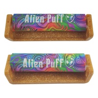 Machine à rouler ajustable en plastique de chanvre marron Alien Puff avec logo personnalisé, rouleaux bidirectionnels de 79 mm